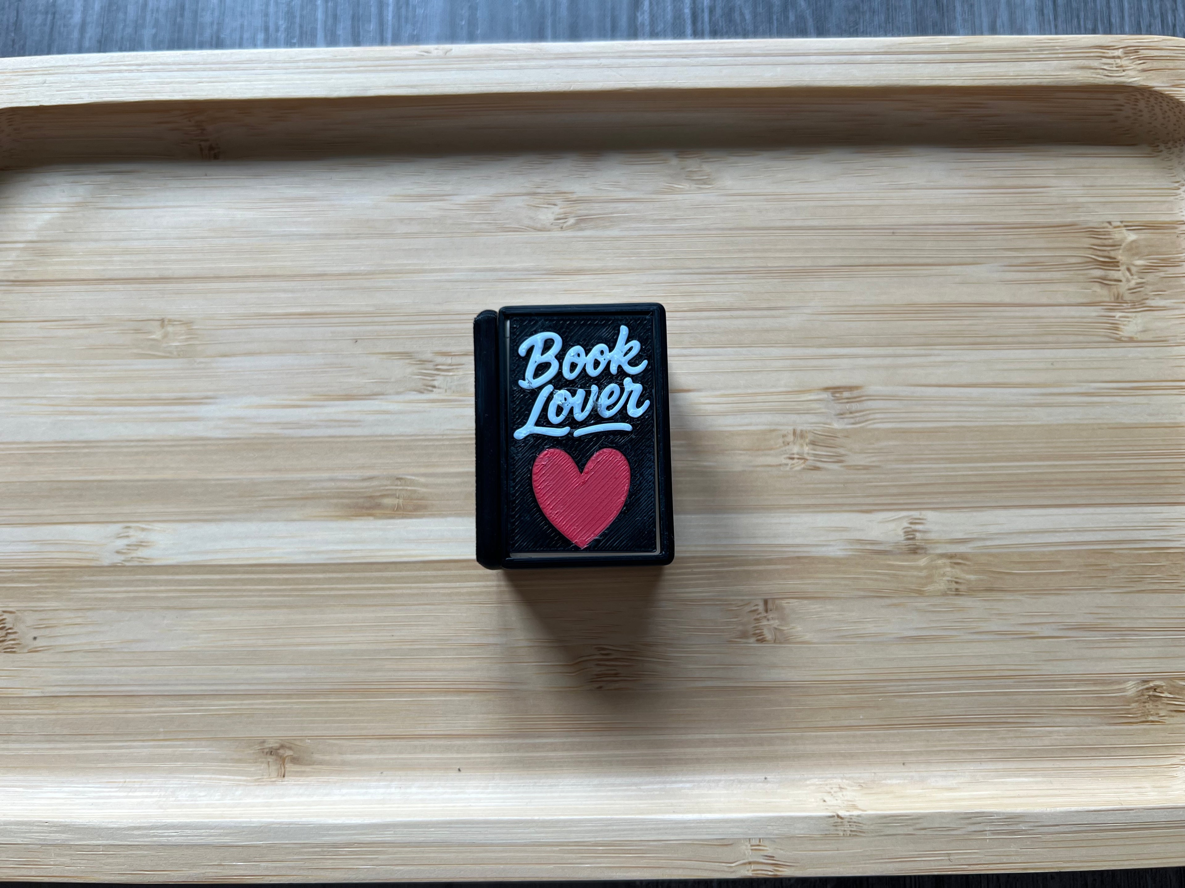 Black w/ White Book Fidget Clicker 3D Print