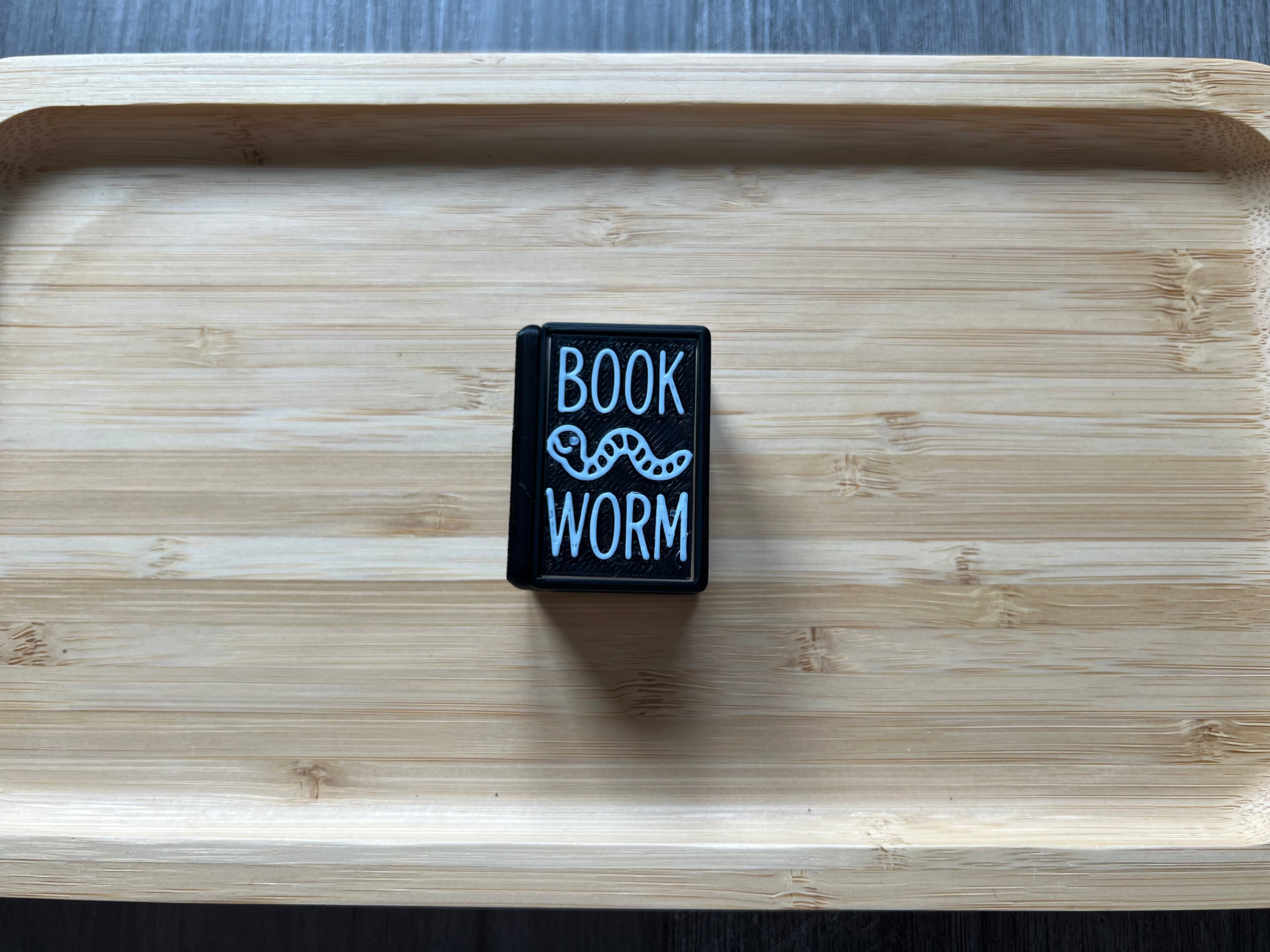 Black w/ White Book Fidget Clicker 3D Print