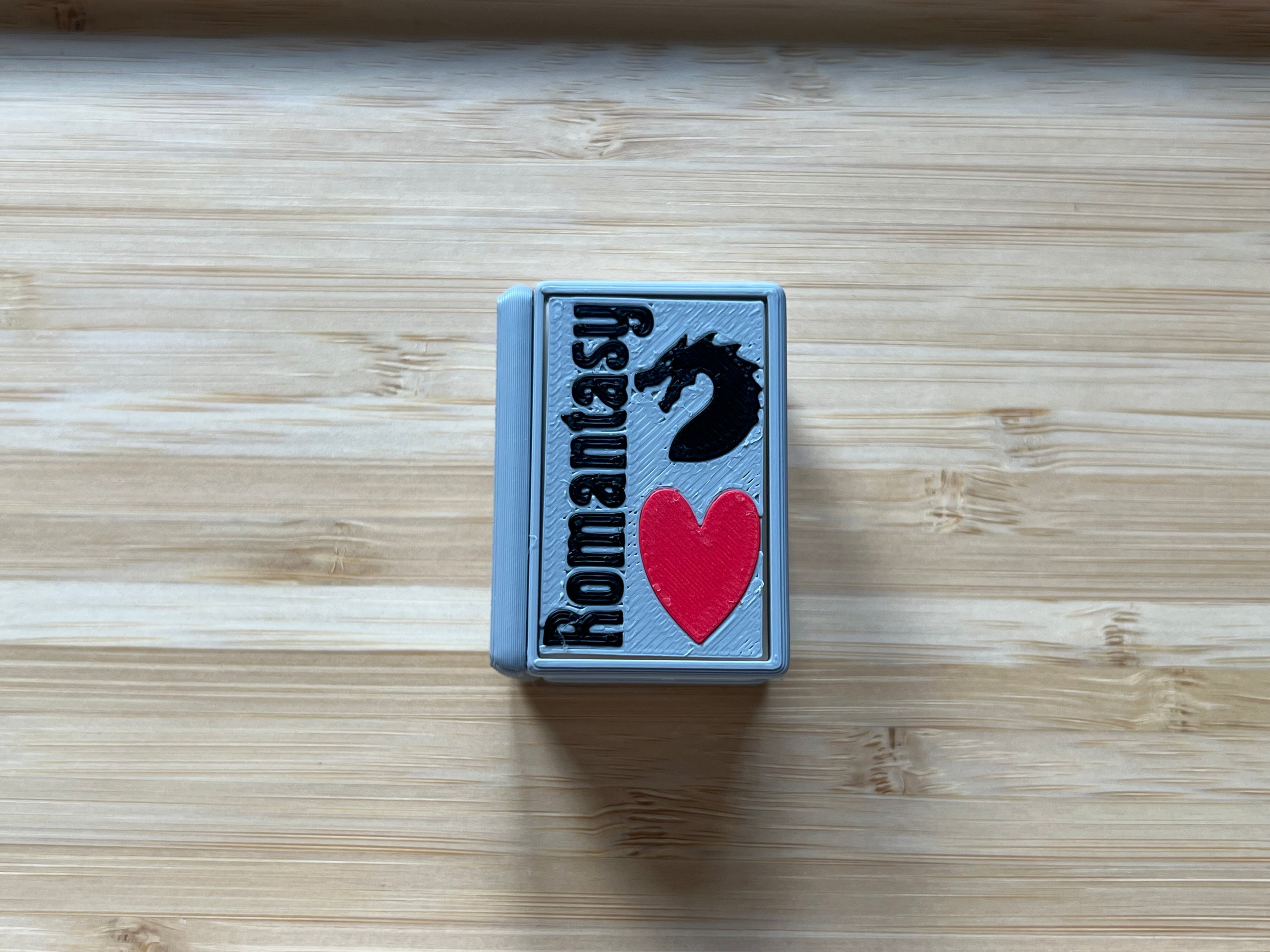 Grey w/ Black Book Fidget Clicker 3D Print
