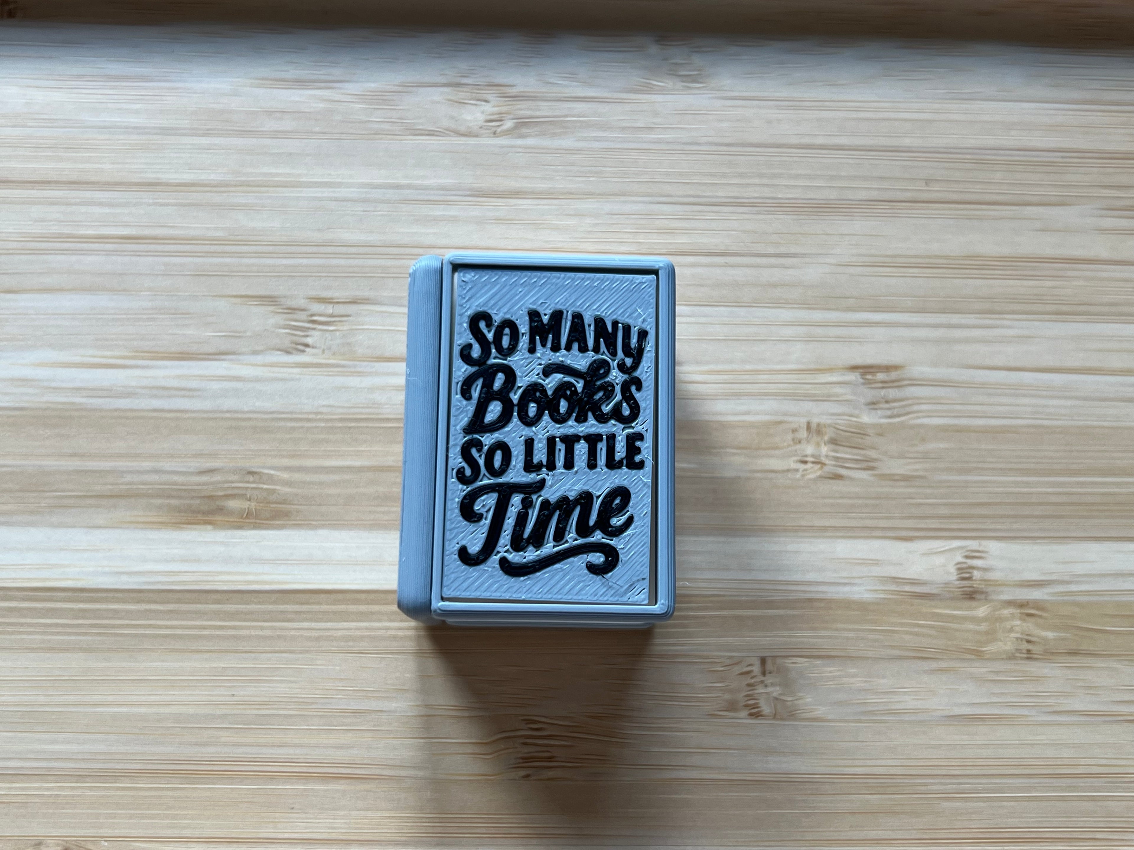 Grey w/ Black Book Fidget Clicker 3D Print