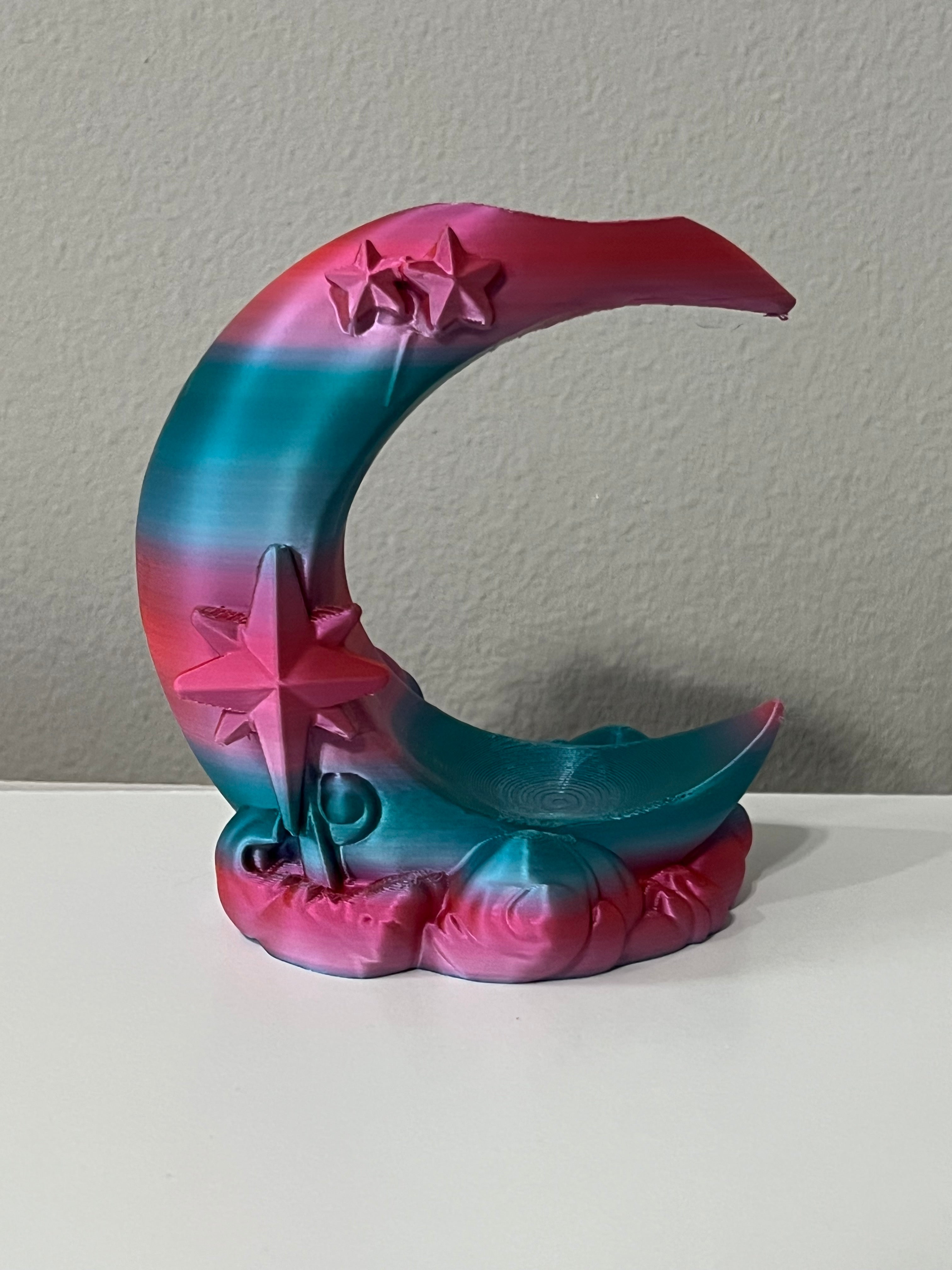 Crescent Moon Crystal Holder - 3D Print