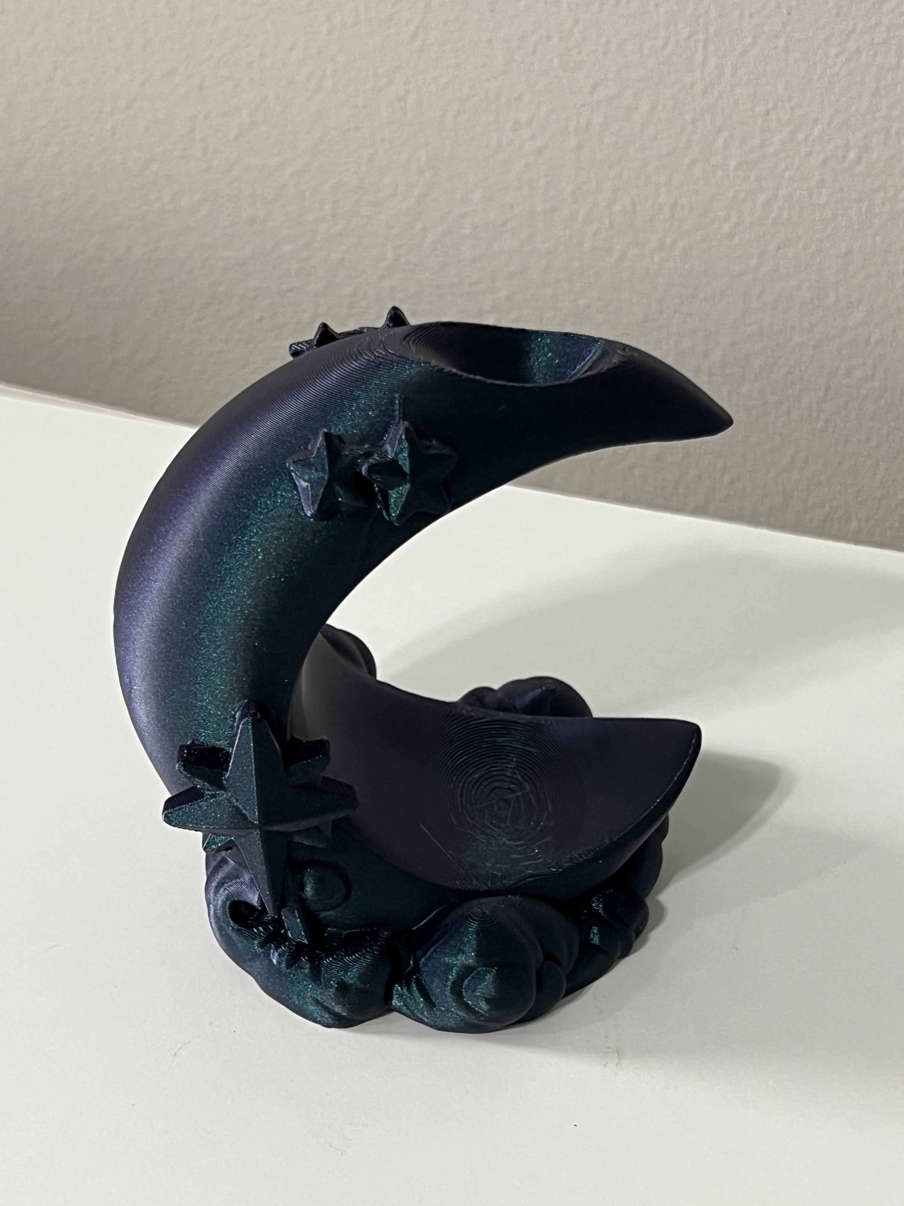 Crescent Moon Crystal Holder - 3D Print