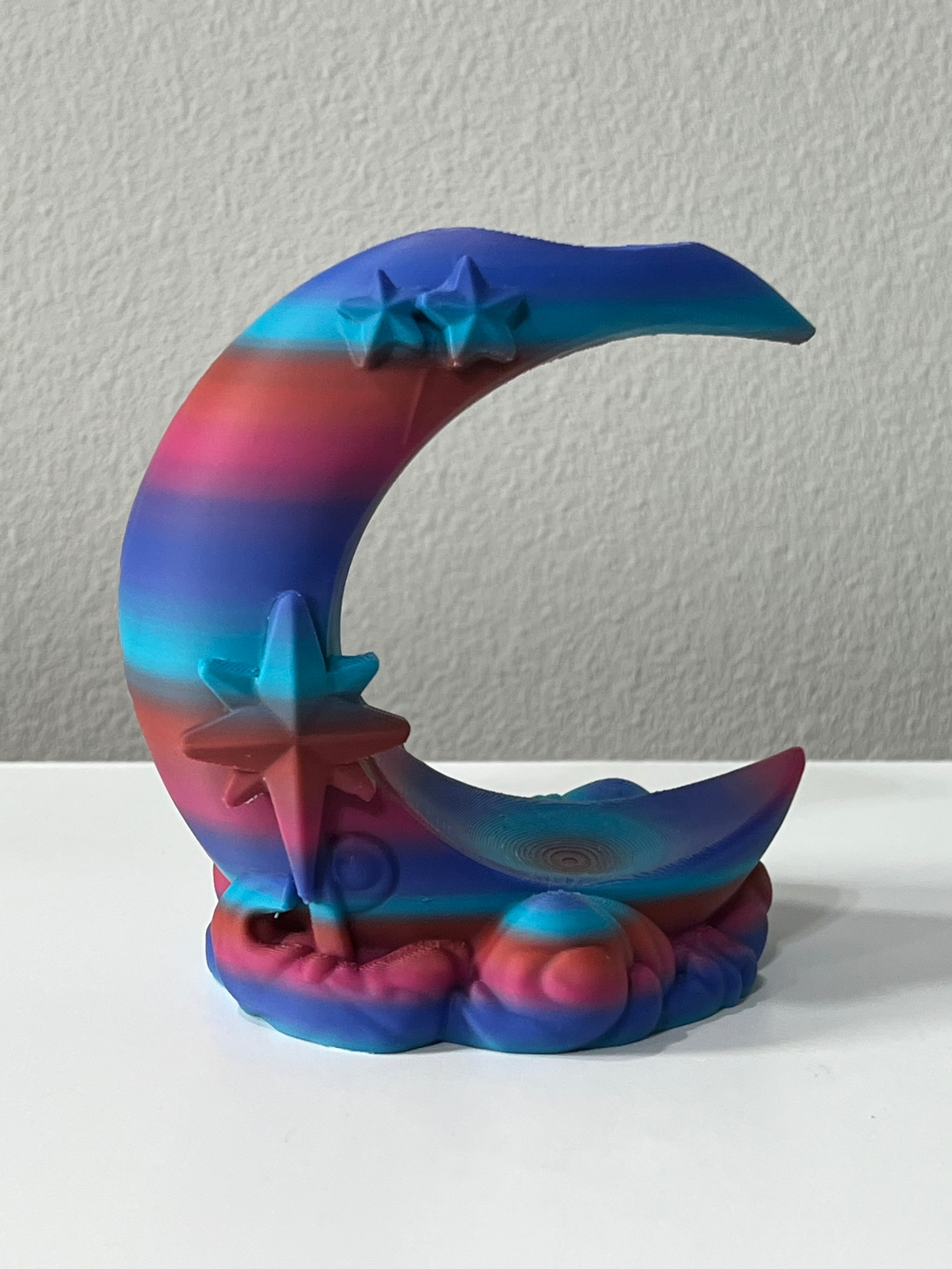 Crescent Moon Crystal Holder - 3D Print
