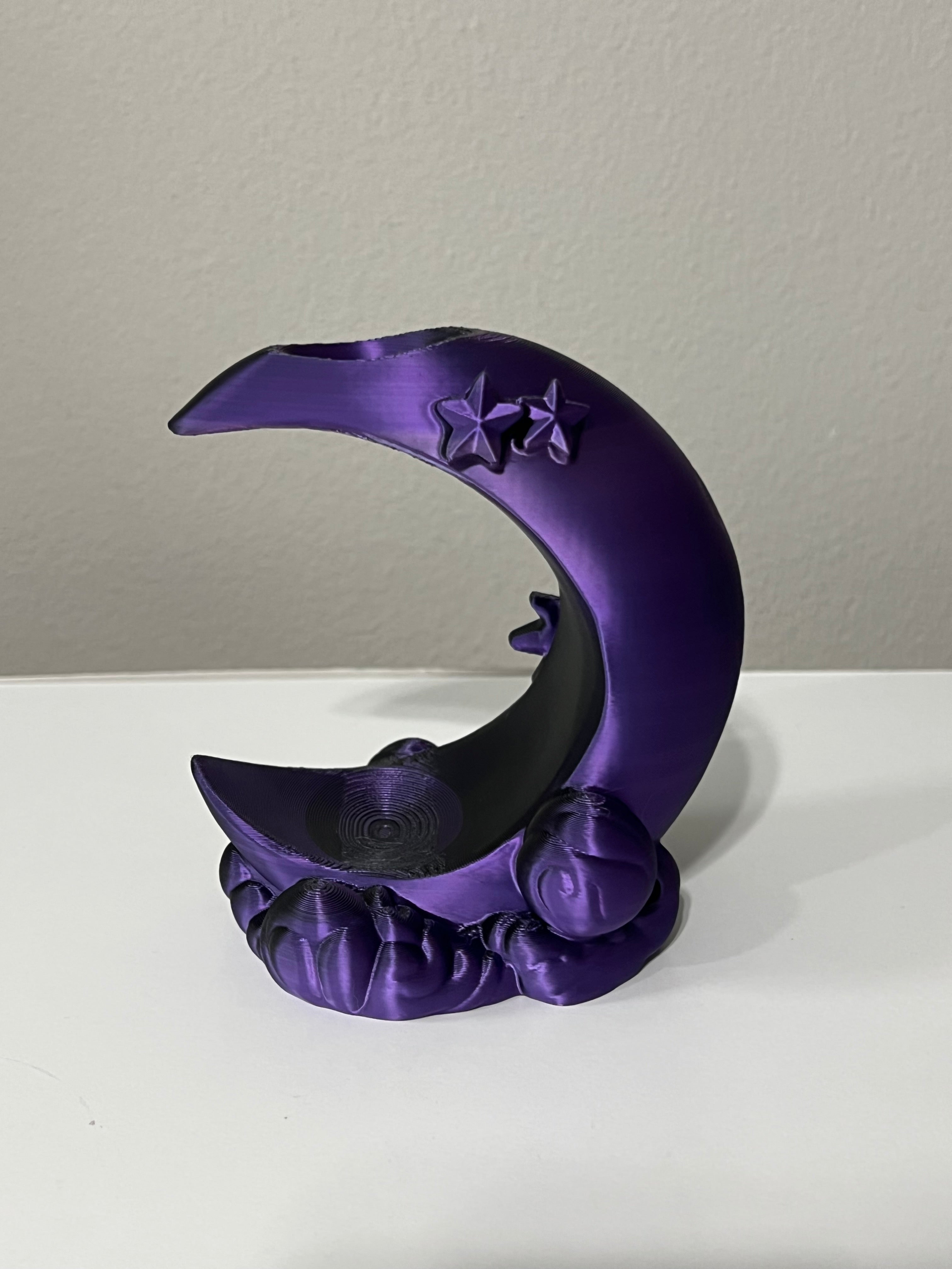 Crescent Moon Crystal Holder - 3D Print