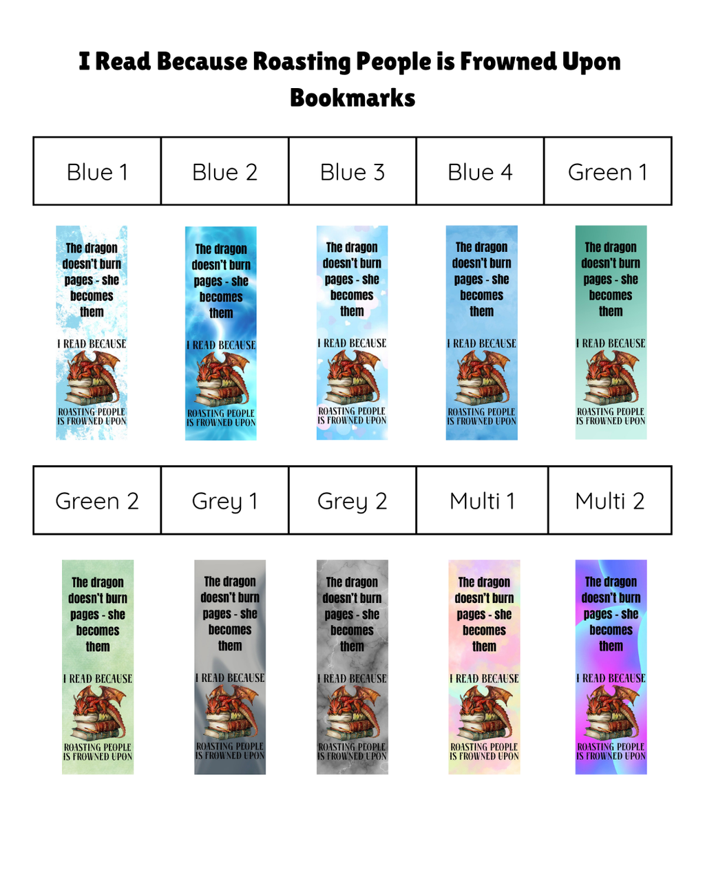 I Read Because Roasting People is Frowned Upon - Bookmark
