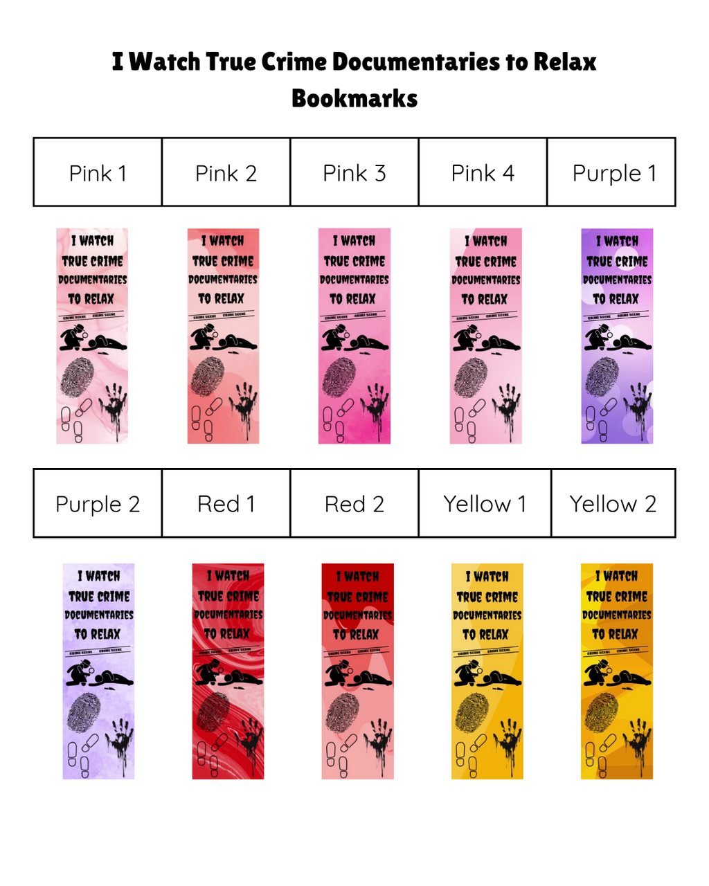 I Watch True Crime Documentaries to Relax Bookmarks