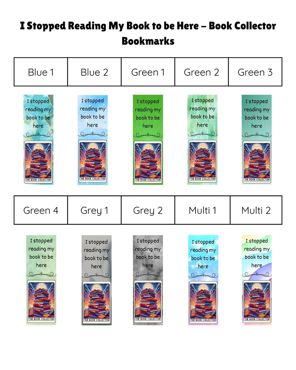 I Stopped Reading My Book to Be Here - The Book Collector Bookmark