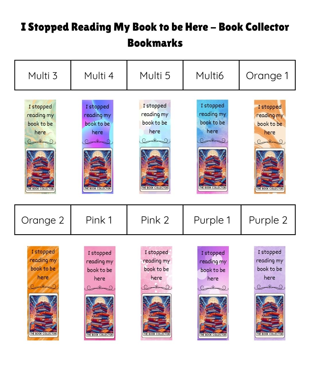 I Stopped Reading My Book to Be Here - The Book Collector Bookmark