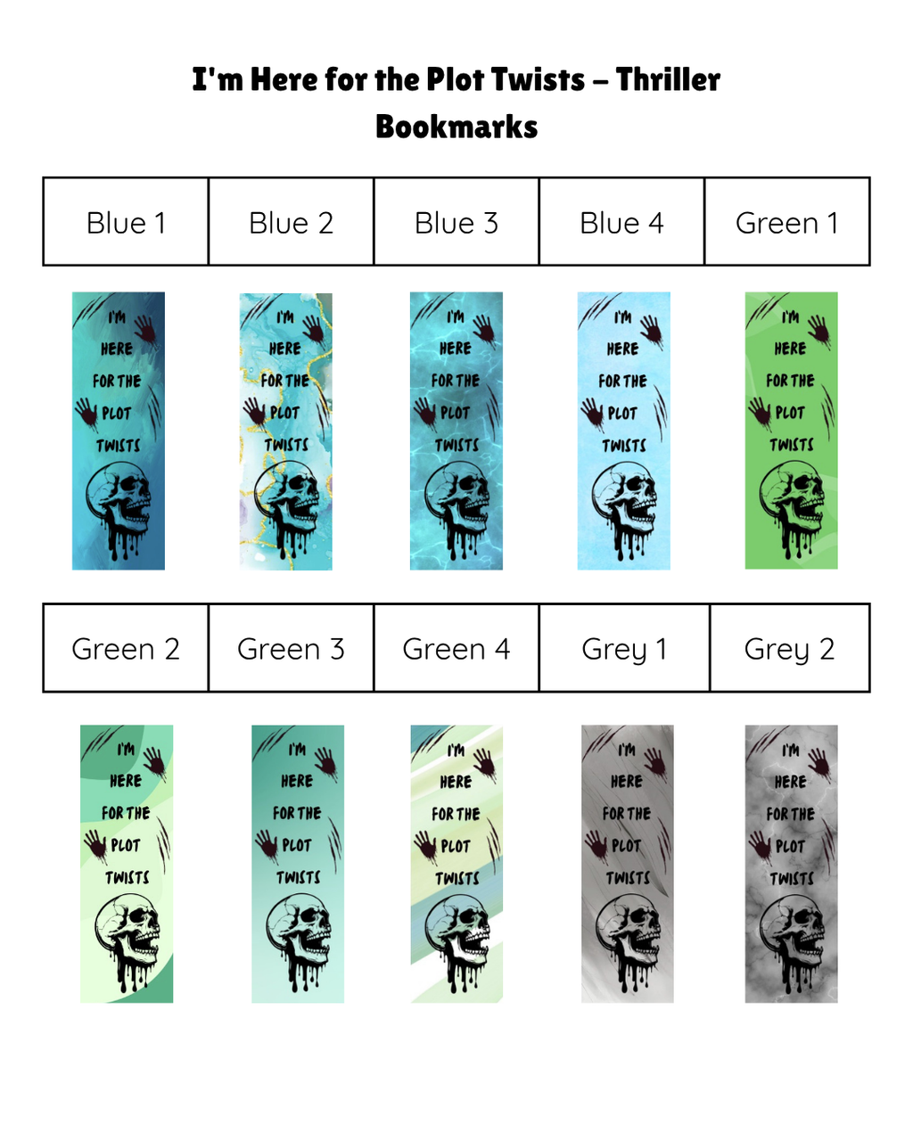 I'm Here for the Plot Twists - Thriller Bookmarks