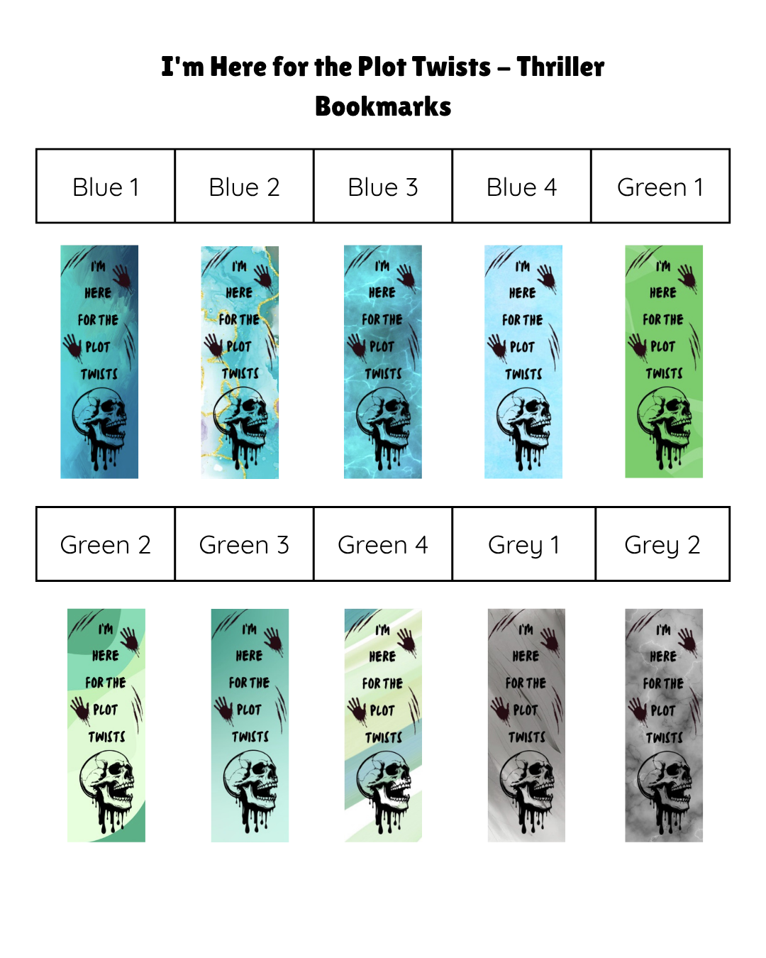 I'm Here for the Plot Twists - Thriller Bookmarks