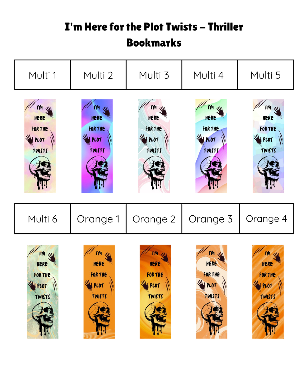 I'm Here for the Plot Twists - Thriller Bookmarks