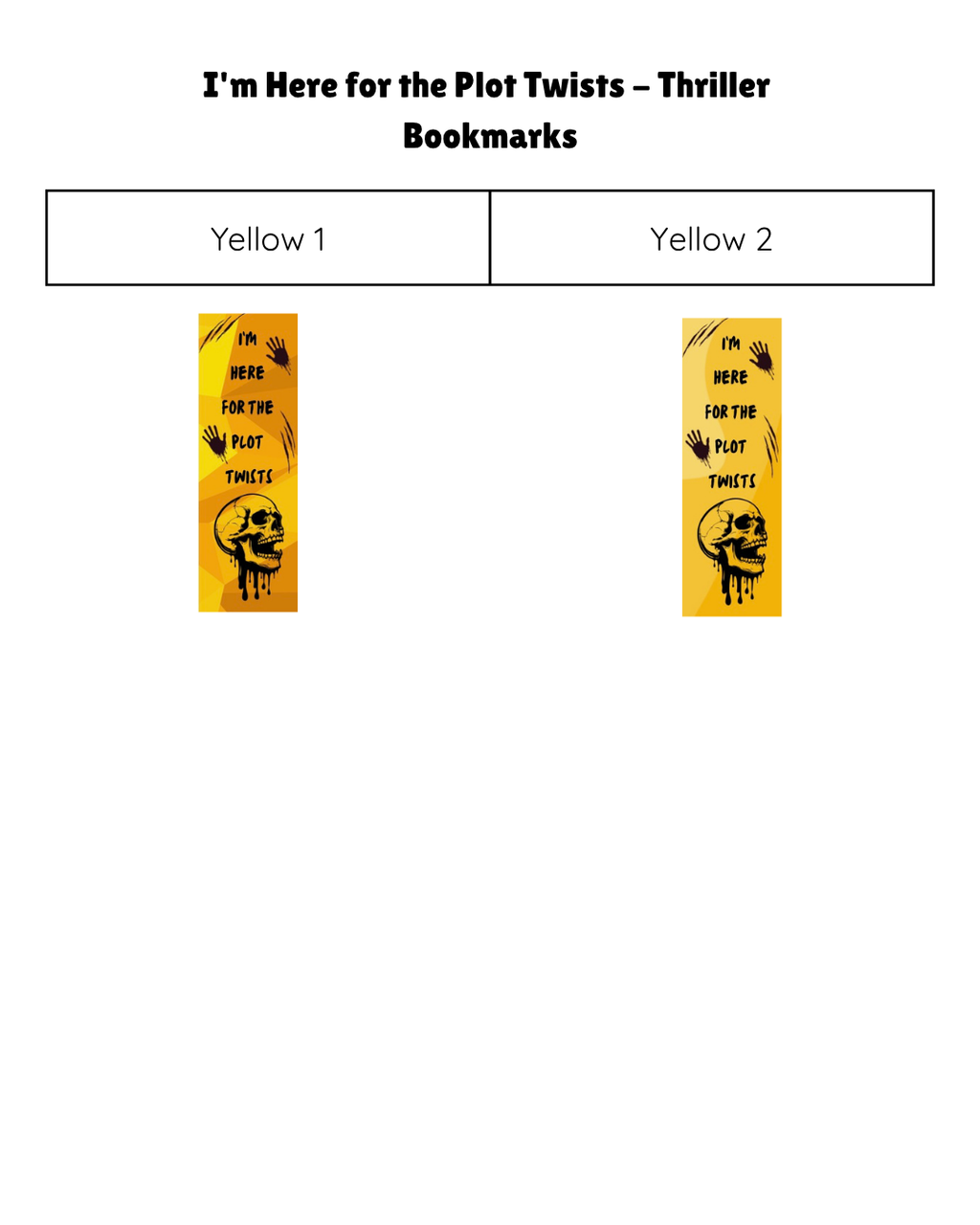 I'm Here for the Plot Twists - Thriller Bookmarks