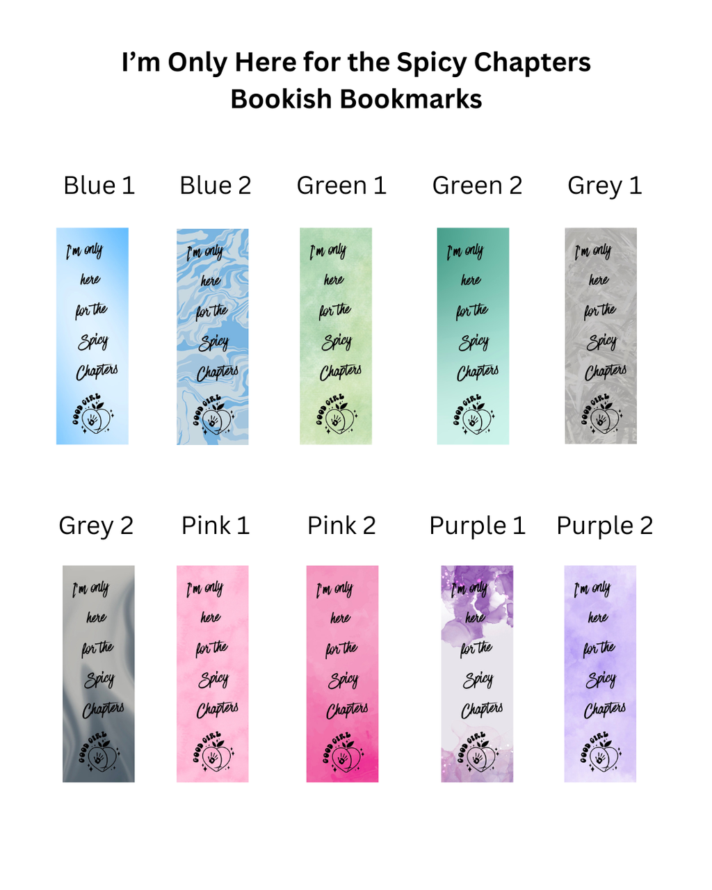 I'm Only Here for the Spicy Chapters Bookmark - With Graphics