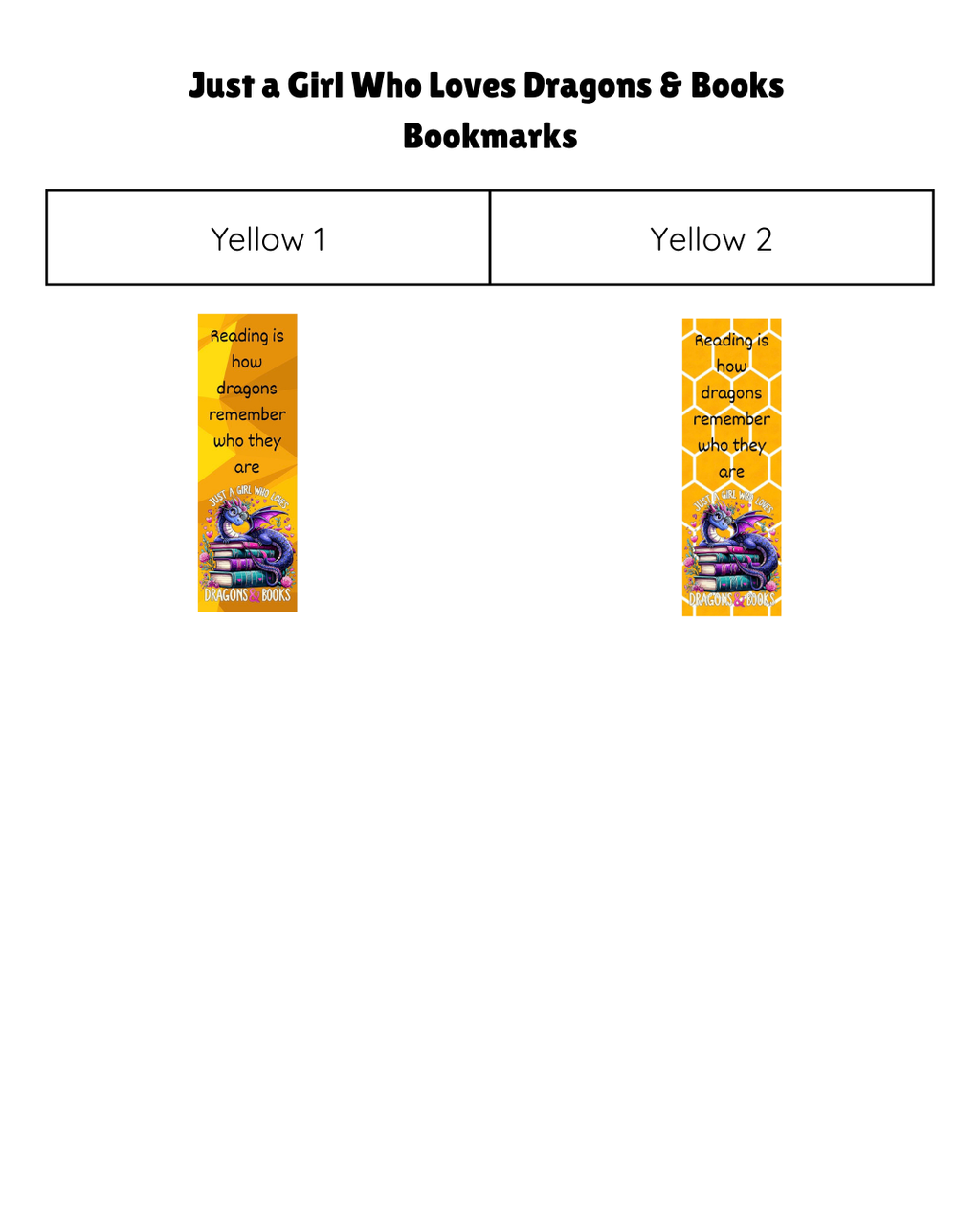 Just a Girl Who Loves Dragons & Books - Bookmark