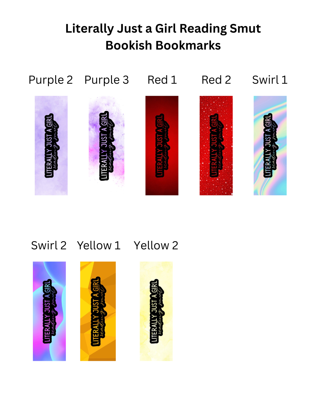 Literally Just a Girl Reading Smut Bookmark