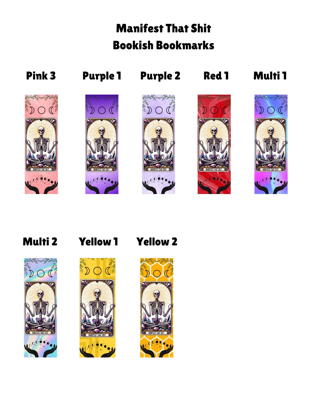 Manifest That Shit - Tarot Bookmark