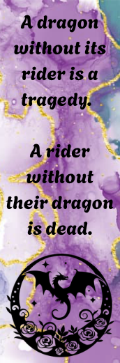 Fourth Wing - A Dragon Without Its Rider Quote - Bookmark