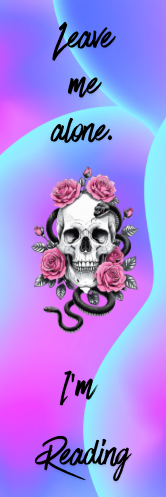 Leave Me Alone.  I'm Reading - Skull Bookmark