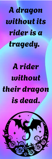 Fourth Wing - A Dragon Without Its Rider Quote - Bookmark