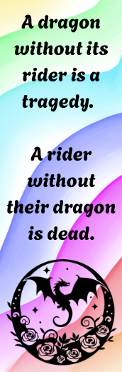 Fourth Wing - A Dragon Without Its Rider Quote - Bookmark