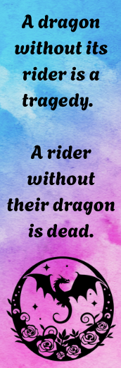 Fourth Wing - A Dragon Without Its Rider Quote - Bookmark