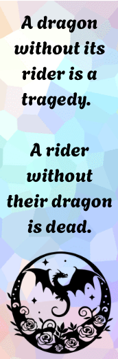 Fourth Wing - A Dragon Without Its Rider Quote - Bookmark