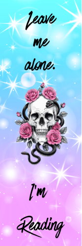 Leave Me Alone.  I'm Reading - Skull Bookmark