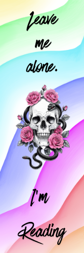 Leave Me Alone.  I'm Reading - Skull Bookmark