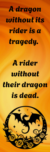 Fourth Wing - A Dragon Without Its Rider Quote - Bookmark