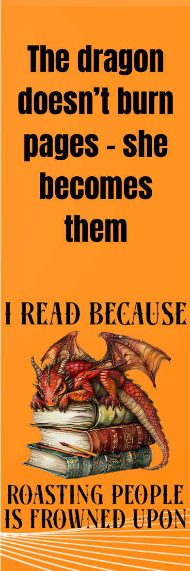 I Read Because Roasting People is Frowned Upon - Bookmark