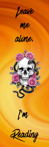 Leave Me Alone.  I'm Reading - Skull Bookmark