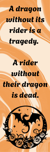 Fourth Wing - A Dragon Without Its Rider Quote - Bookmark