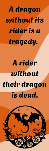 Fourth Wing - A Dragon Without Its Rider Quote - Bookmark