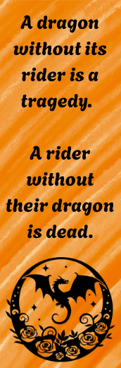Fourth Wing - A Dragon Without Its Rider Quote - Bookmark