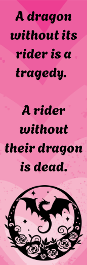 Fourth Wing - A Dragon Without Its Rider Quote - Bookmark