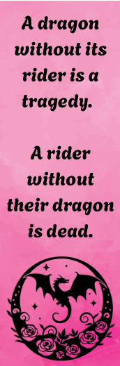 Fourth Wing - A Dragon Without Its Rider Quote - Bookmark