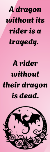 Fourth Wing - A Dragon Without Its Rider Quote - Bookmark