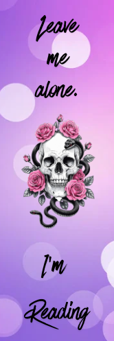 Leave Me Alone.  I'm Reading - Skull Bookmark