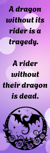 Fourth Wing - A Dragon Without Its Rider Quote - Bookmark
