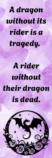 Fourth Wing - A Dragon Without Its Rider Quote - Bookmark