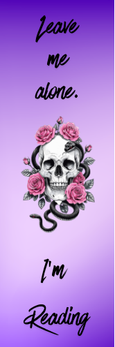 Leave Me Alone.  I'm Reading - Skull Bookmark
