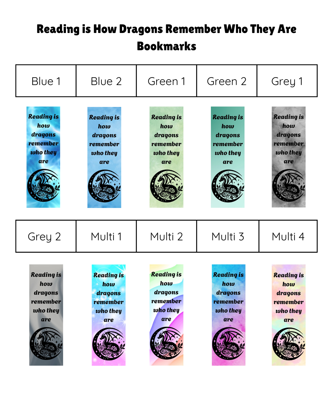 Reading is How Dragons Remember Who They Are - Bookmark