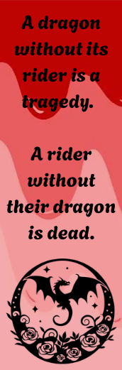 Fourth Wing - A Dragon Without Its Rider Quote - Bookmark