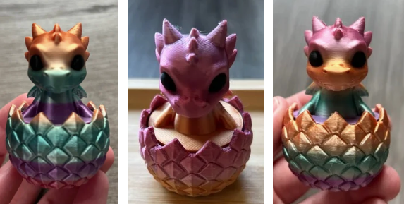 Dragon Egg Fidget Clicker 3D Print