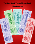 Thriller Book Trope Ticket Stub Bookmarks