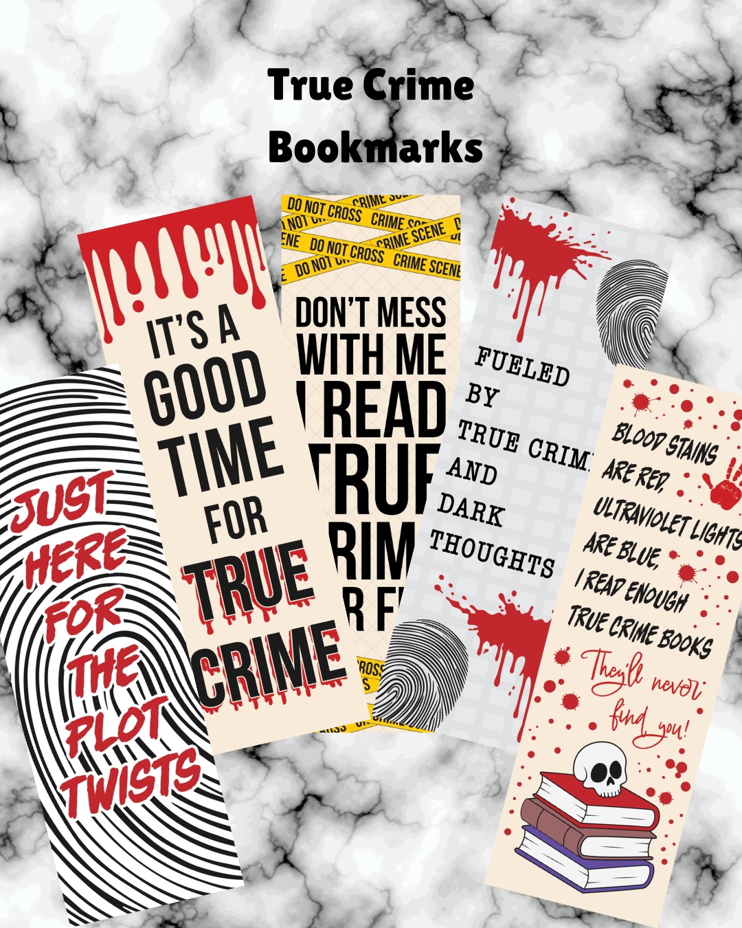True Crime Bookmarks