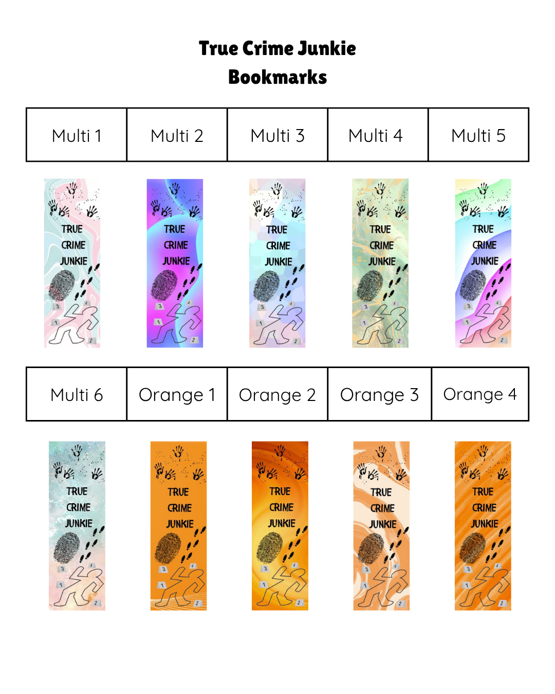 True Crime Junkie Bookmarks