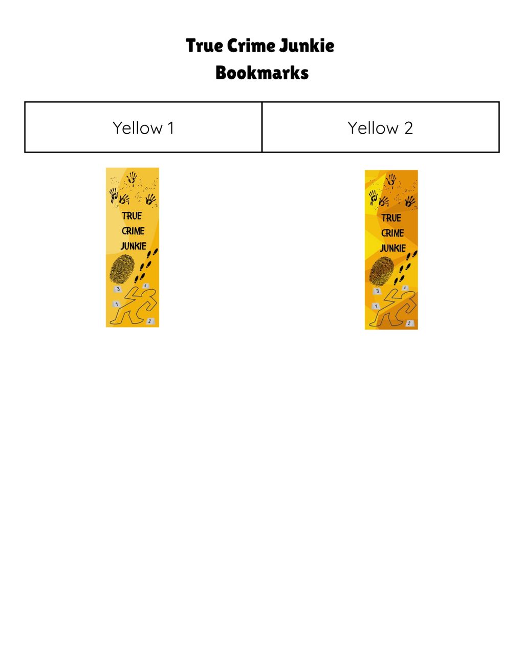 True Crime Junkie Bookmarks