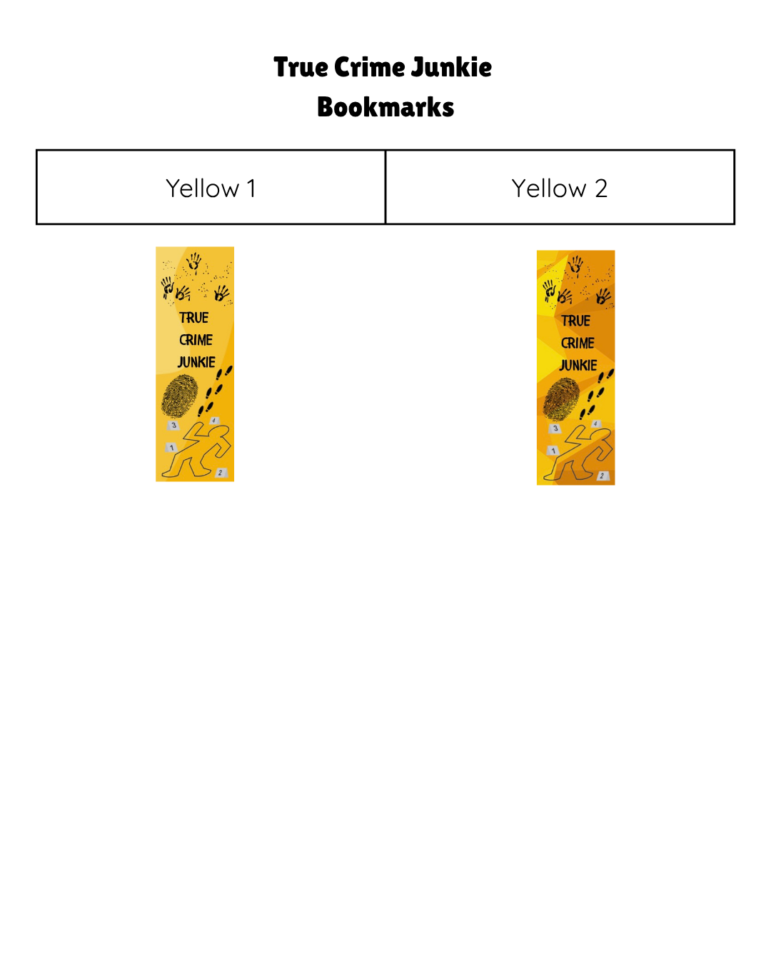 True Crime Junkie Bookmarks