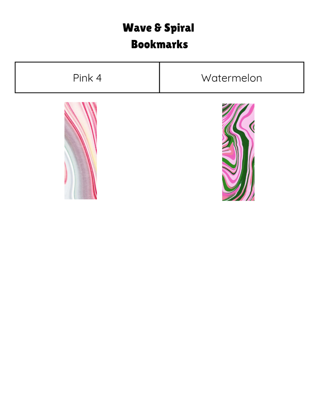 Wave & Spiral Bookmarks